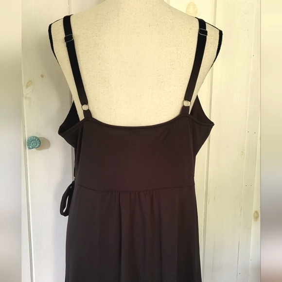 SO Junior Plus Faux Wrap Ruffle Sleeveless Dress - Picture 5 of 9